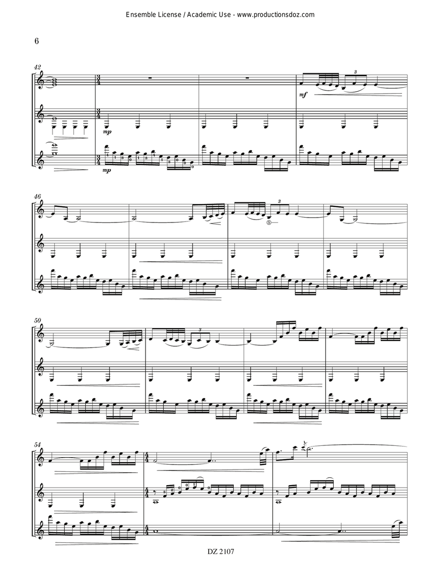 3 Open Spaces 3 Open Spaces Guitar Ensemble scores gallery preview page 6