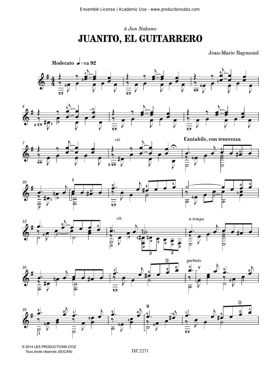 Juanito, el Guitarrero Juanito, el Guitarrero Classical Guitar scores gallery preview page 3