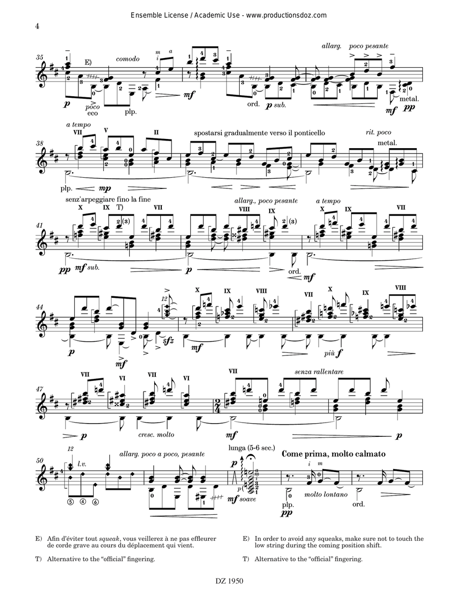 Les 100 de Roland Dyens - Alba nera Classical Guitar scores gallery preview page 4