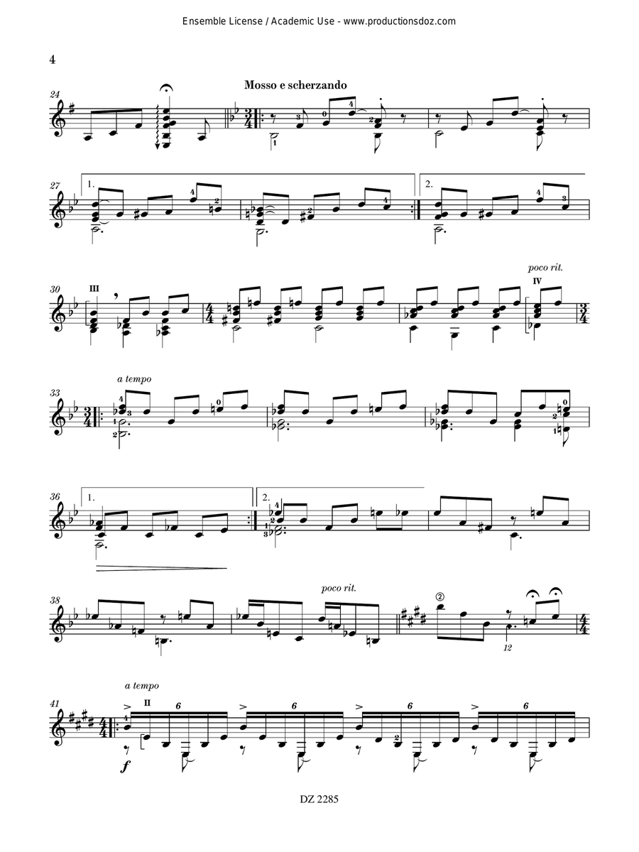 Fantasy caprice Fantasy caprice Classical Guitar scores gallery preview page 4