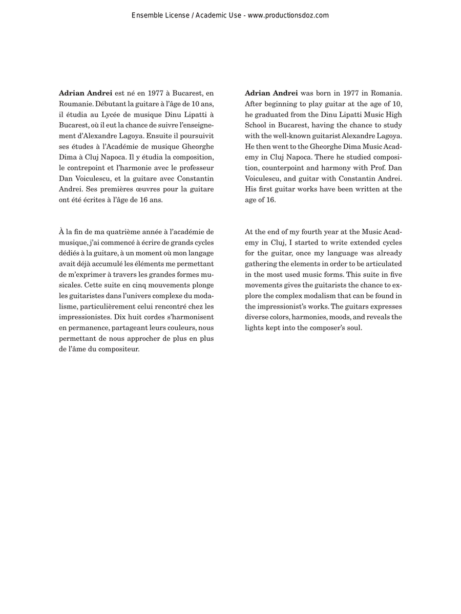 Paysages de mon âme Paysages de mon âme Guitar Ensemble scores gallery preview page 2