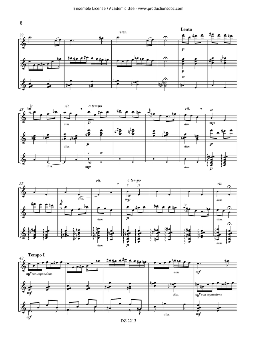 Paysages de mon âme Paysages de mon âme Guitar Ensemble scores gallery preview page 6