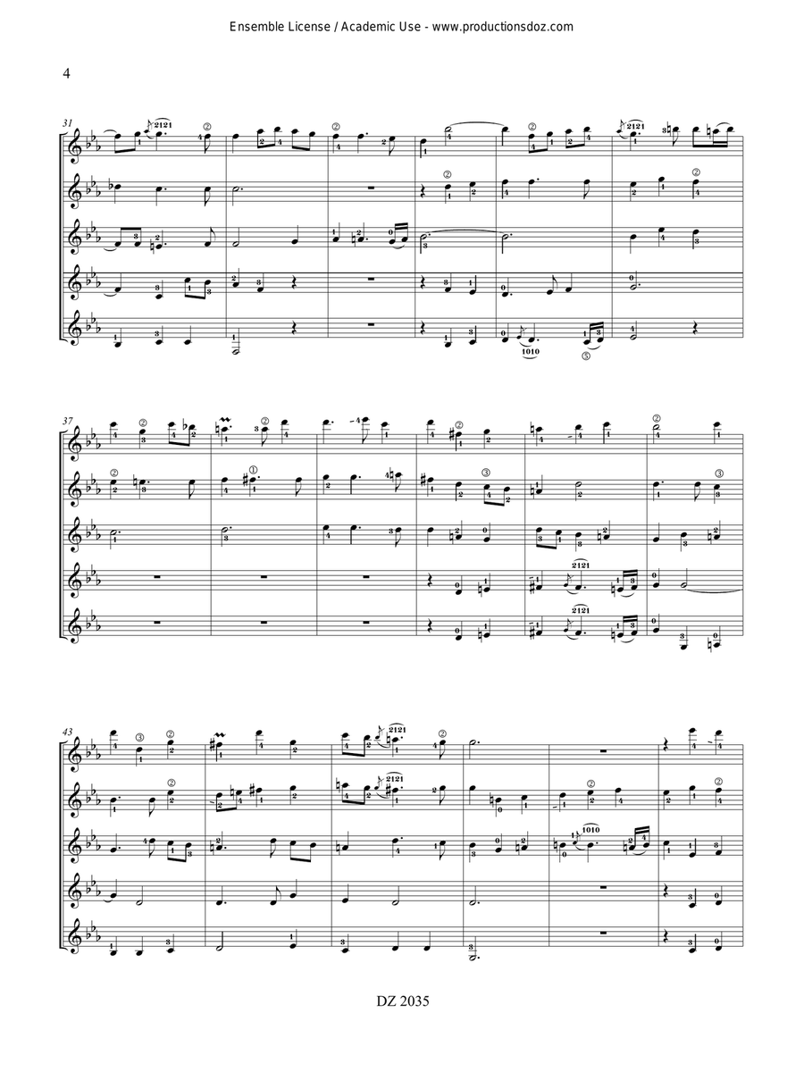 Les plaisirs de l’île enchantée Guitar Ensemble scores gallery preview page 4