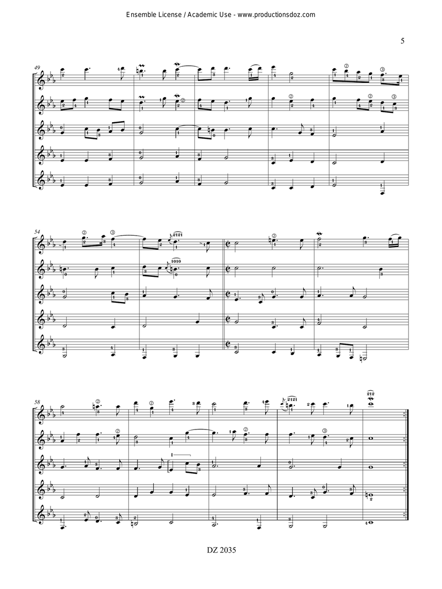Les plaisirs de l’île enchantée Guitar Ensemble scores gallery preview page 5