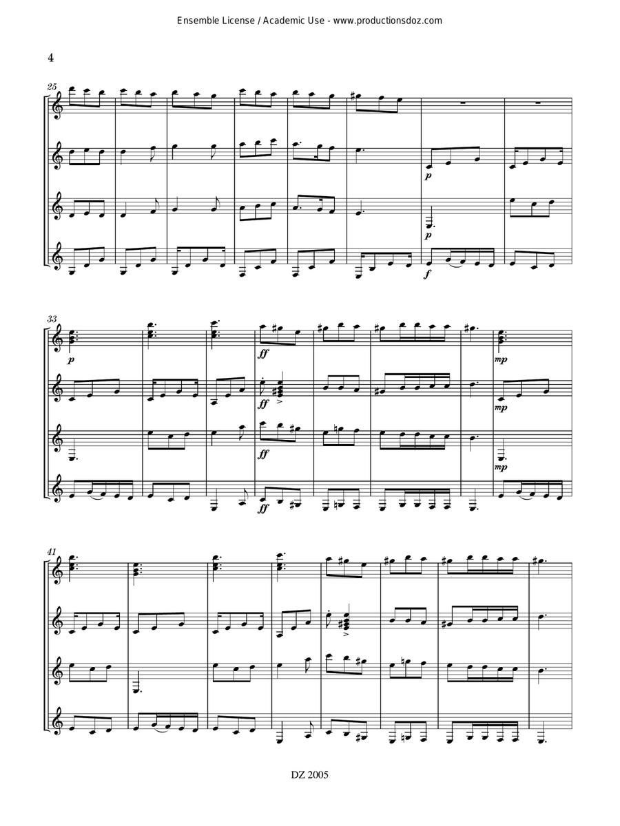 El mestre El mestre Guitar Ensemble scores gallery preview page 4