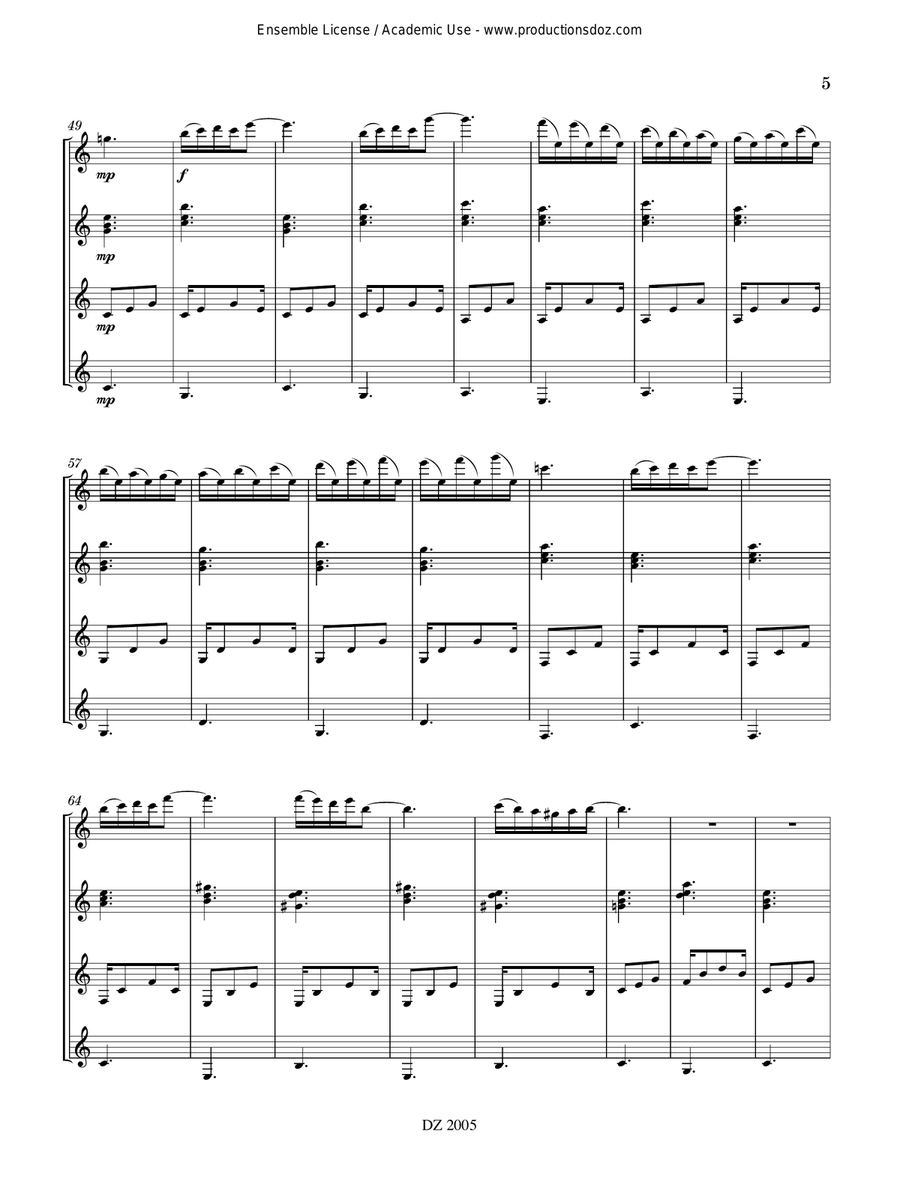 El mestre El mestre Guitar Ensemble scores gallery preview page 5