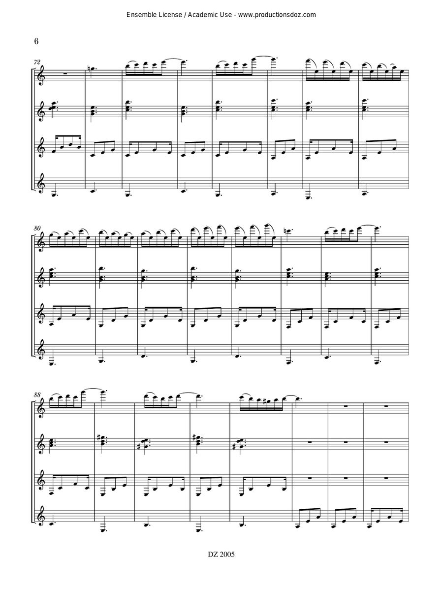 El mestre El mestre Guitar Ensemble scores gallery preview page 6