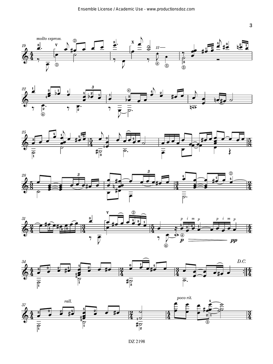 Evocation & Dance Evocation & Dance Classical Guitar scores gallery preview page 3