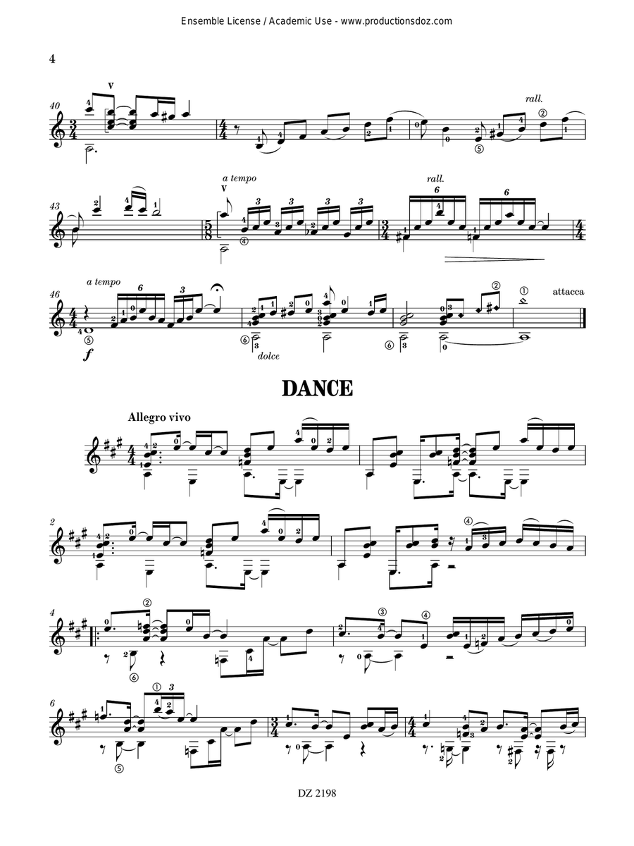 Evocation & Dance Evocation & Dance Classical Guitar scores gallery preview page 4