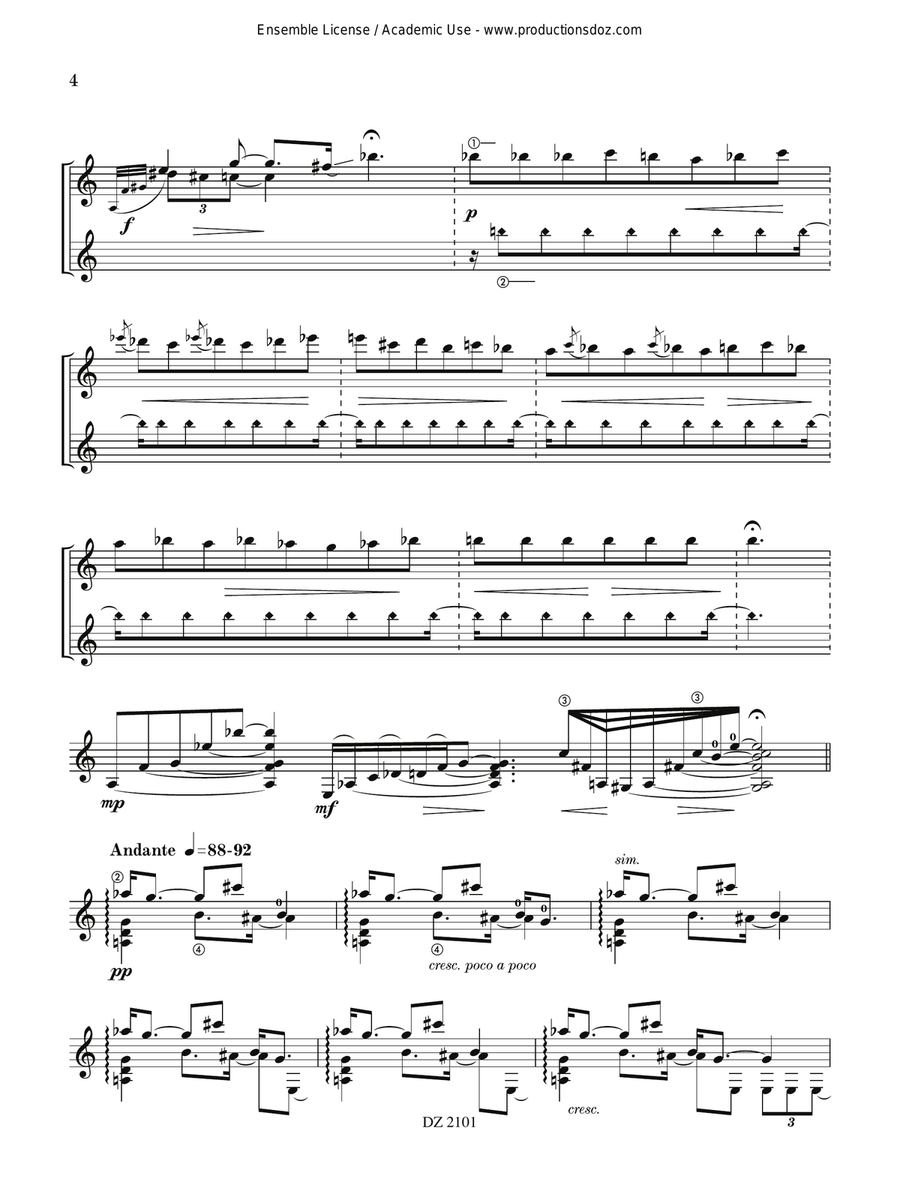 The Philosopher and the Fly Classical Guitar scores gallery preview page 4