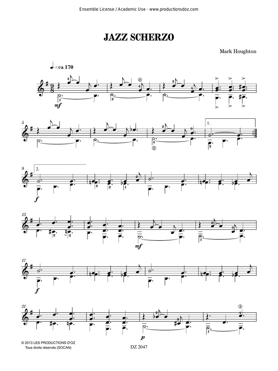 25 Sketches - Jazz Scherzo Electric Guitar scores gallery preview page 2