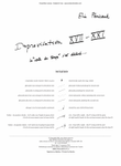 Improvisation XVII-XXI