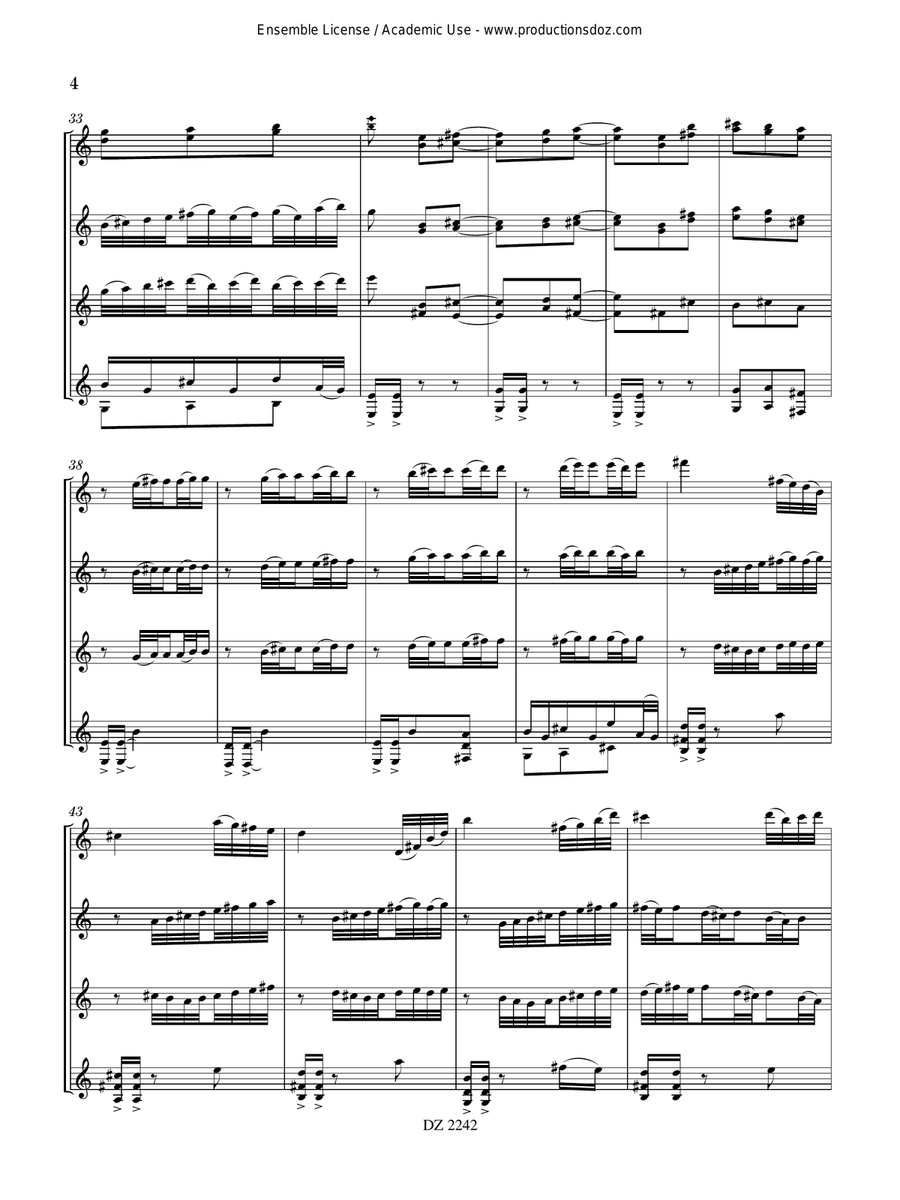 World Tour - Berceuse - Catalonia Guitar Ensemble scores gallery preview page 4