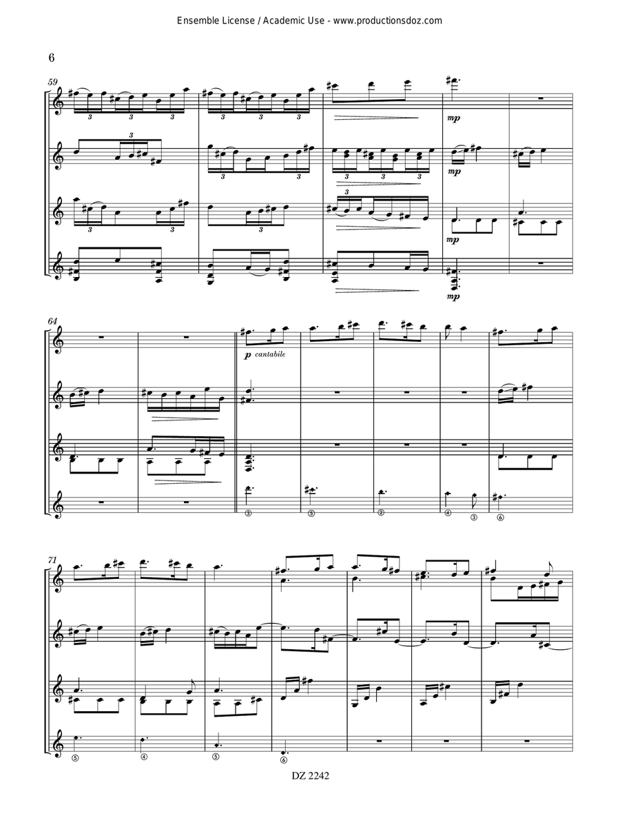 World Tour - Berceuse - Catalonia Guitar Ensemble scores gallery preview page 6