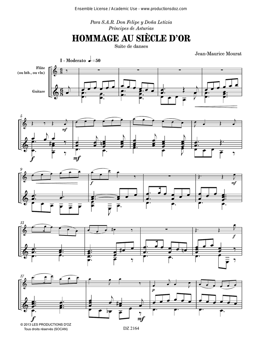 Hommage au Siècle d’or Hommage au Siècle d’or Flute scores gallery preview page 2