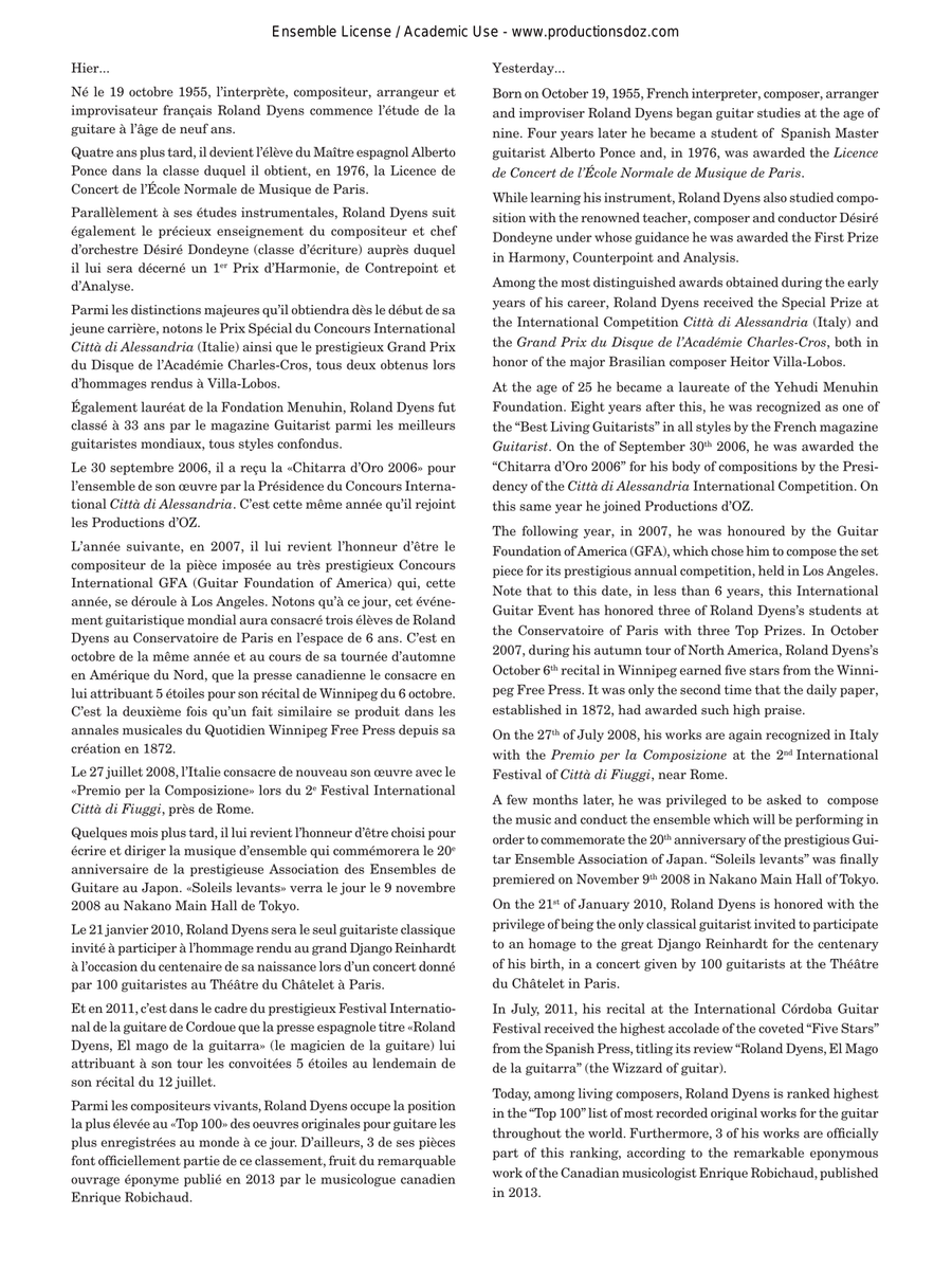 Les 100 de Roland Dyens - L’intégrale, vol. 1 Classical Guitar scores gallery preview page 3