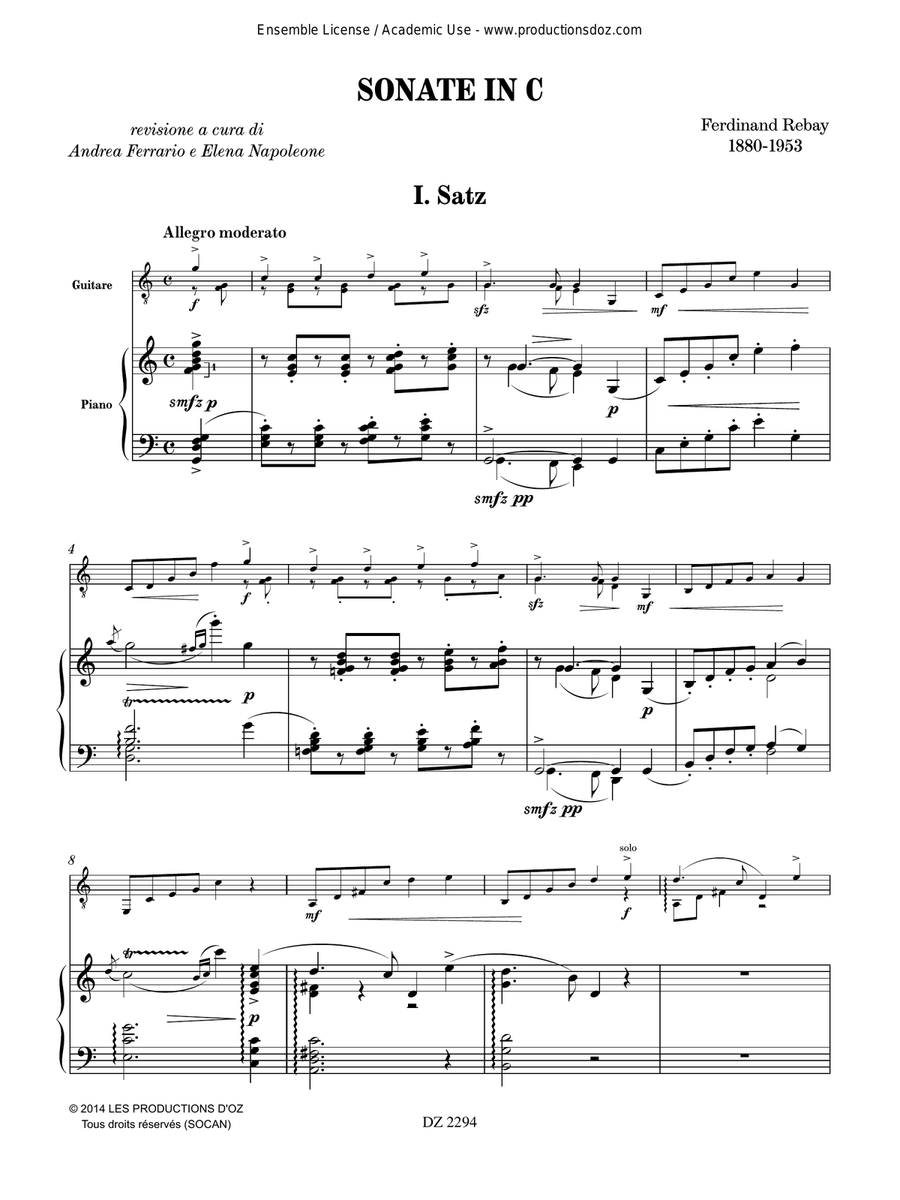Sonate in C Sonate in C Classical Guitar scores gallery preview page 5