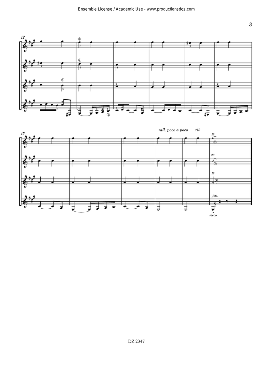 Le signe de croix, opus 296 Guitar Ensemble scores gallery preview page 3