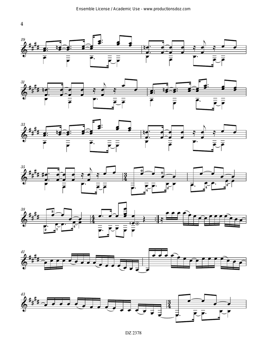 Cuidado con el gato Classical Guitar - Digital Sheet Music page 4
