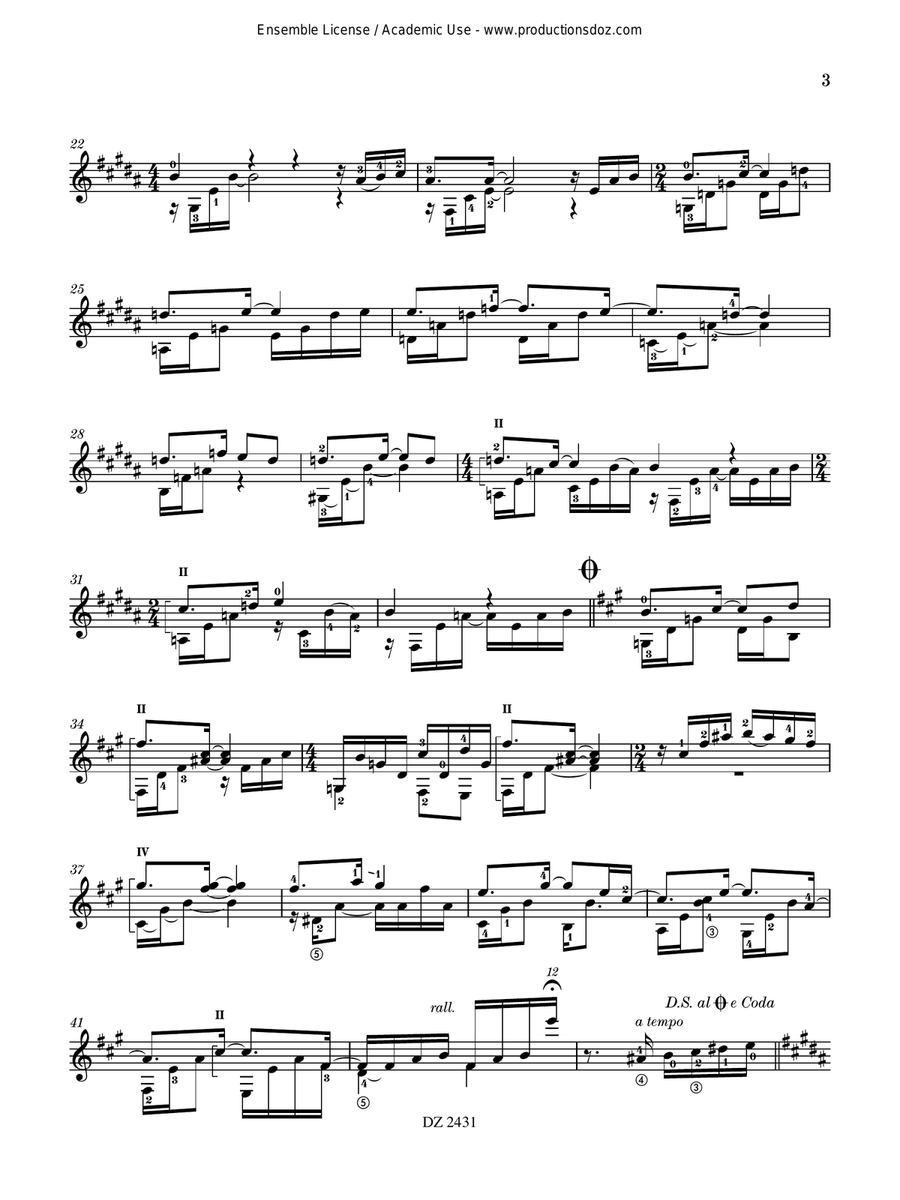 Dancer of the Waves Dancer of the Waves Classical Guitar scores gallery preview page 3