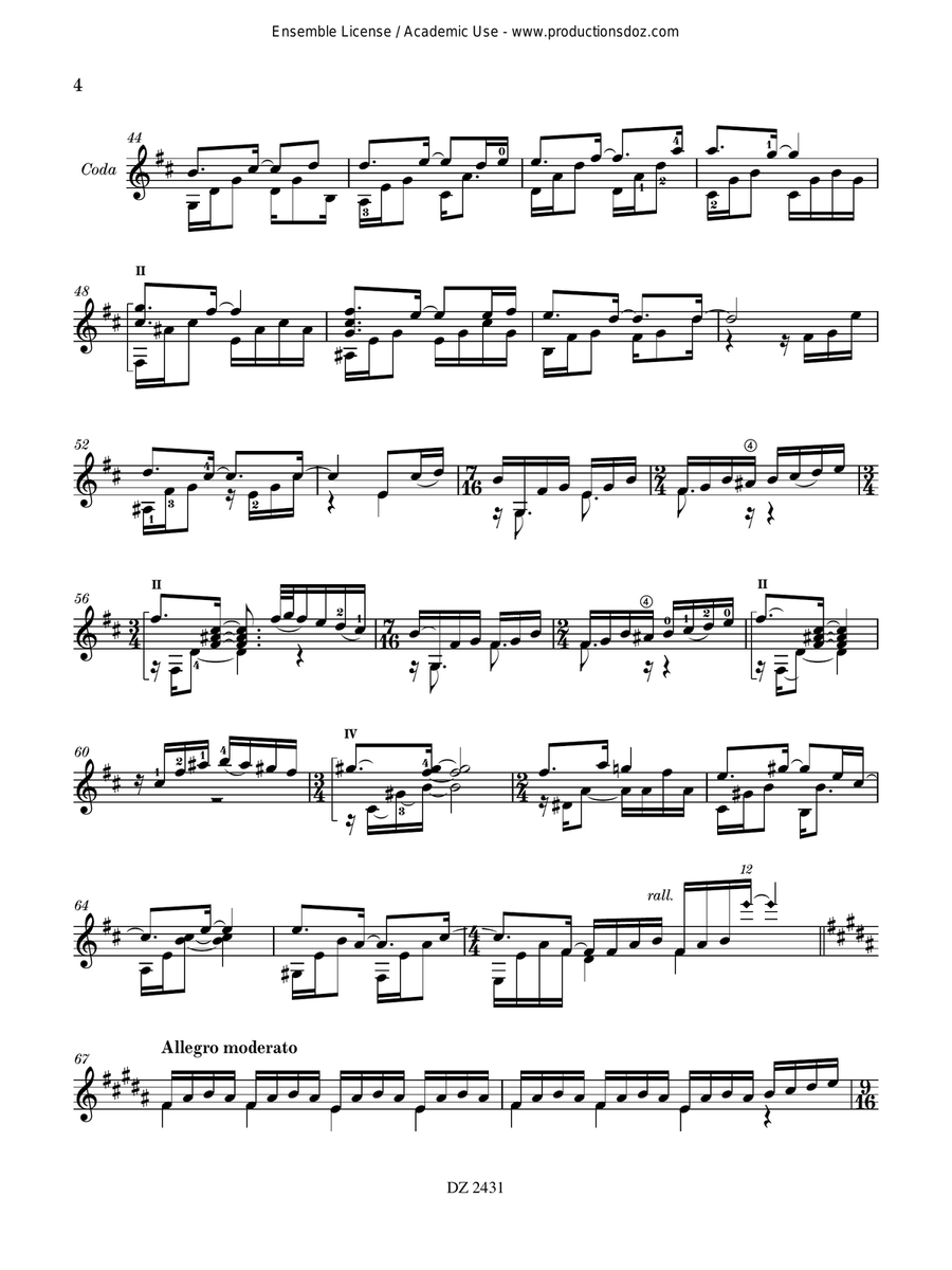 Dancer of the Waves Dancer of the Waves Classical Guitar scores gallery preview page 4