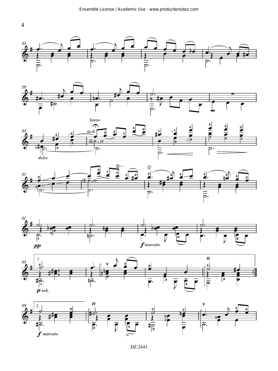 Sur le fil du vent Sur le fil du vent Classical Guitar scores gallery preview page 4