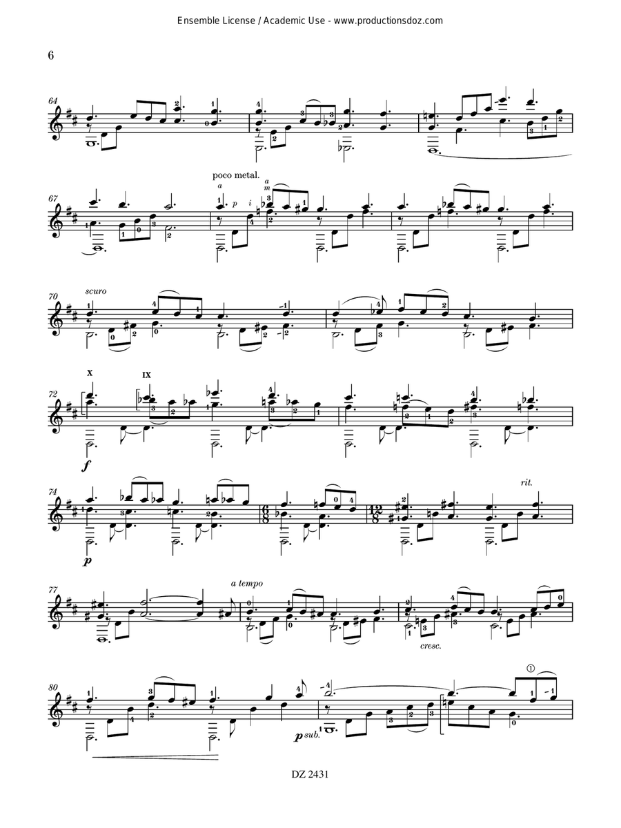 Prélude Prélude Classical Guitar scores gallery preview page 6