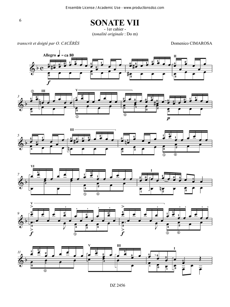 10 Sonates 10 Sonates Classical Guitar scores gallery preview page 6