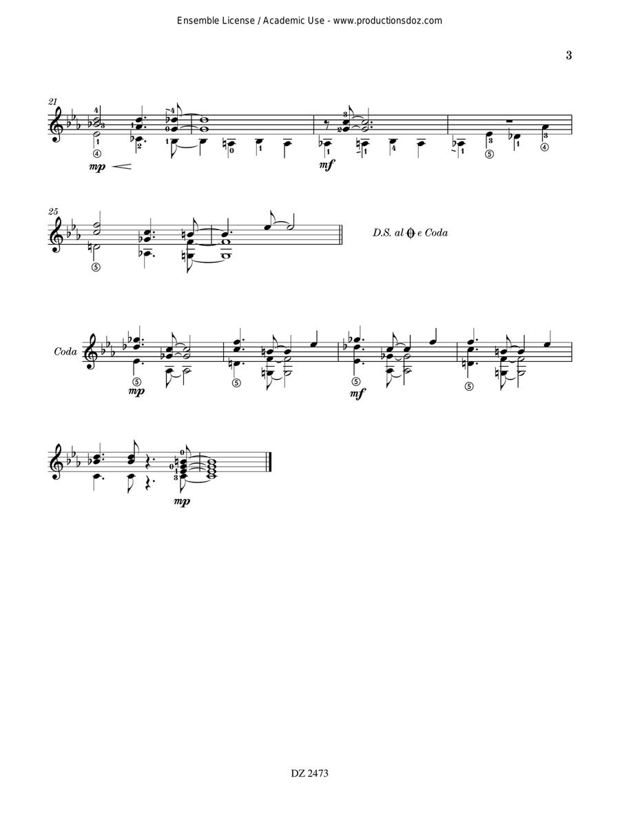12 Semi-Simple Jazzy Studies Electric Guitar scores gallery preview page 3
