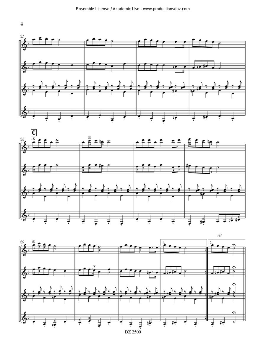 2 Mélodies Yiddish 2 Mélodies Yiddish Guitar Ensemble scores gallery preview page 4