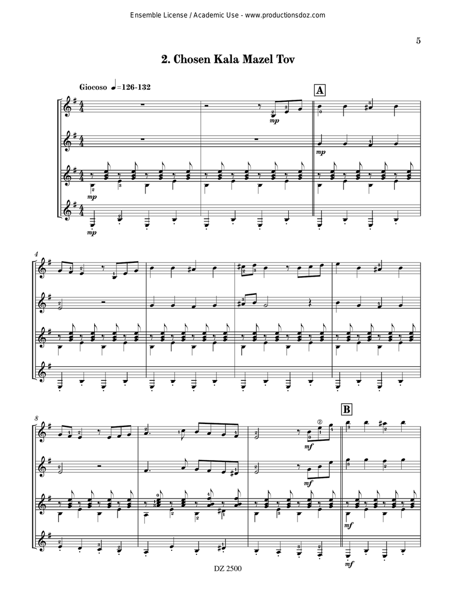 2 Mélodies Yiddish 2 Mélodies Yiddish Guitar Ensemble scores gallery preview page 5