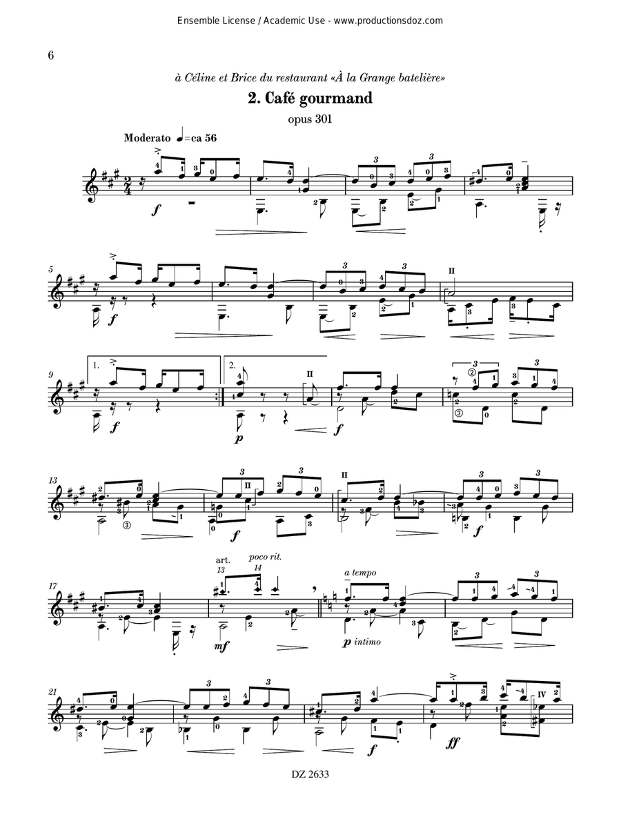 Mes derniers feuillets - 33 pièces Classical Guitar scores gallery preview page 6