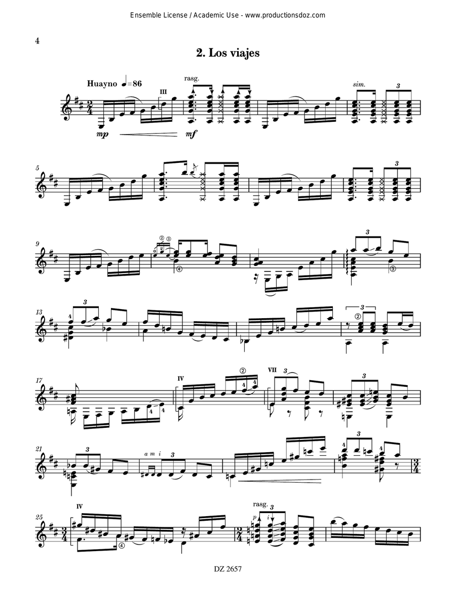 Las puertas de la memoria Classical Guitar scores gallery preview page 4