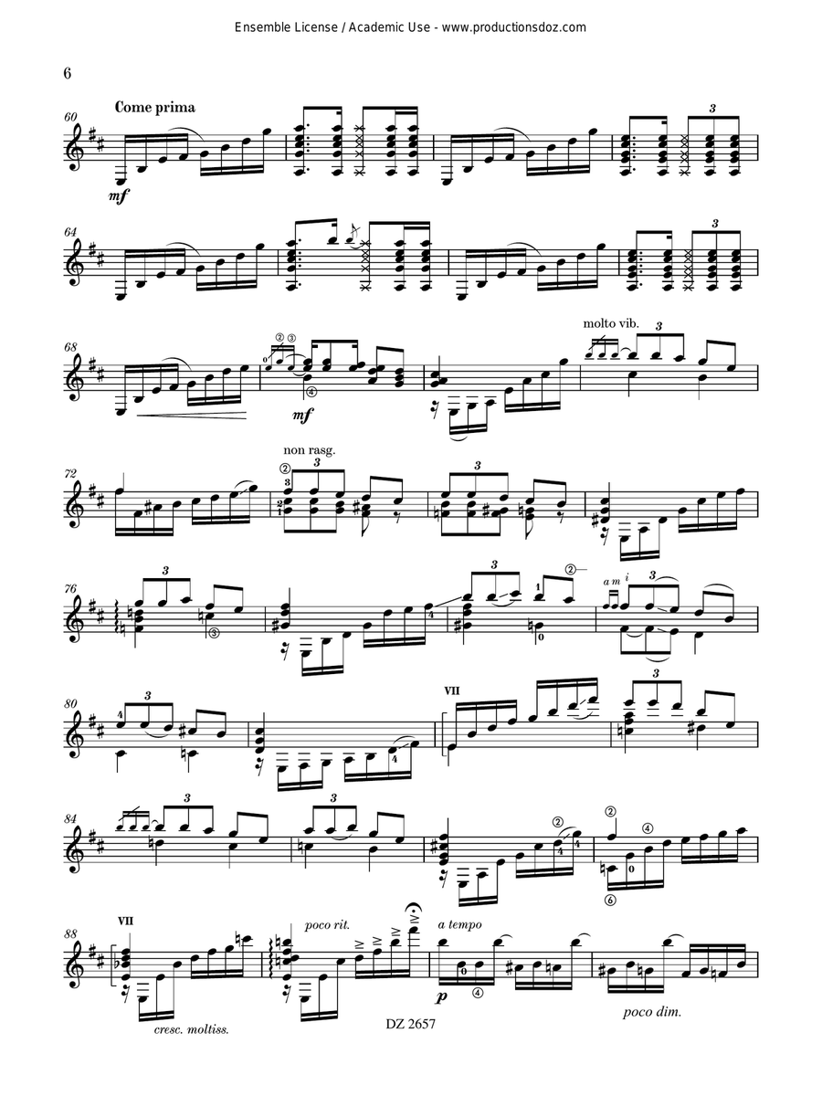 Las puertas de la memoria Classical Guitar scores gallery preview page 6