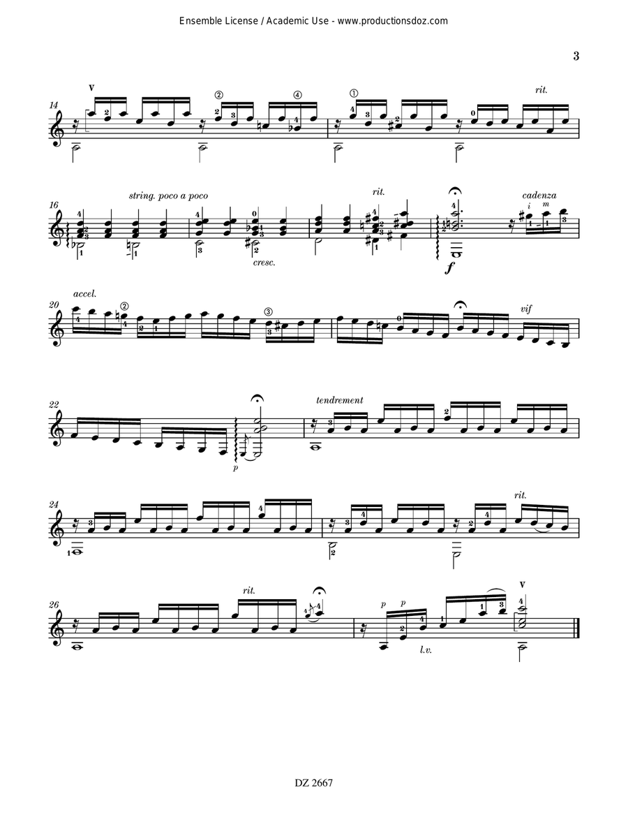 5 Études 5 Études Classical Guitar scores gallery preview page 3
