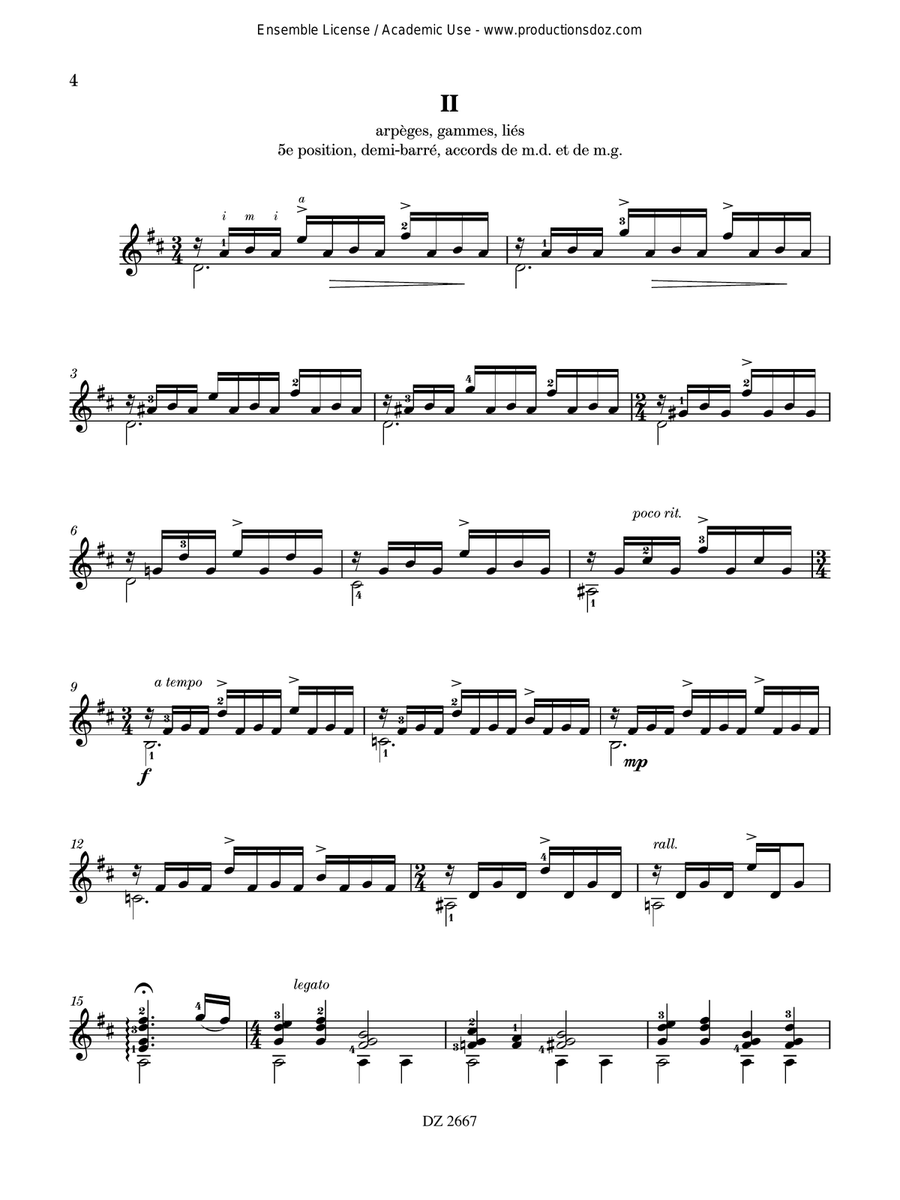 5 Études 5 Études Classical Guitar scores gallery preview page 4