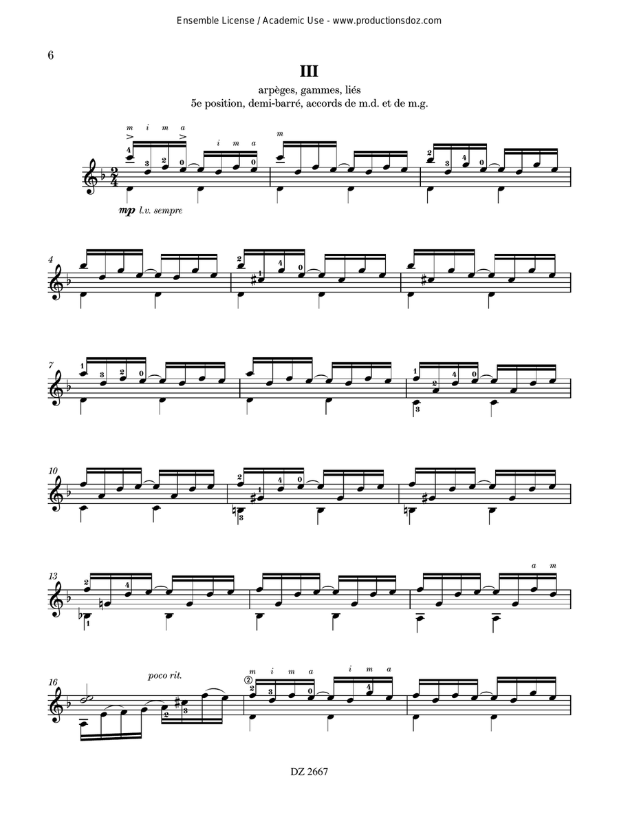 5 Études 5 Études Classical Guitar scores gallery preview page 6