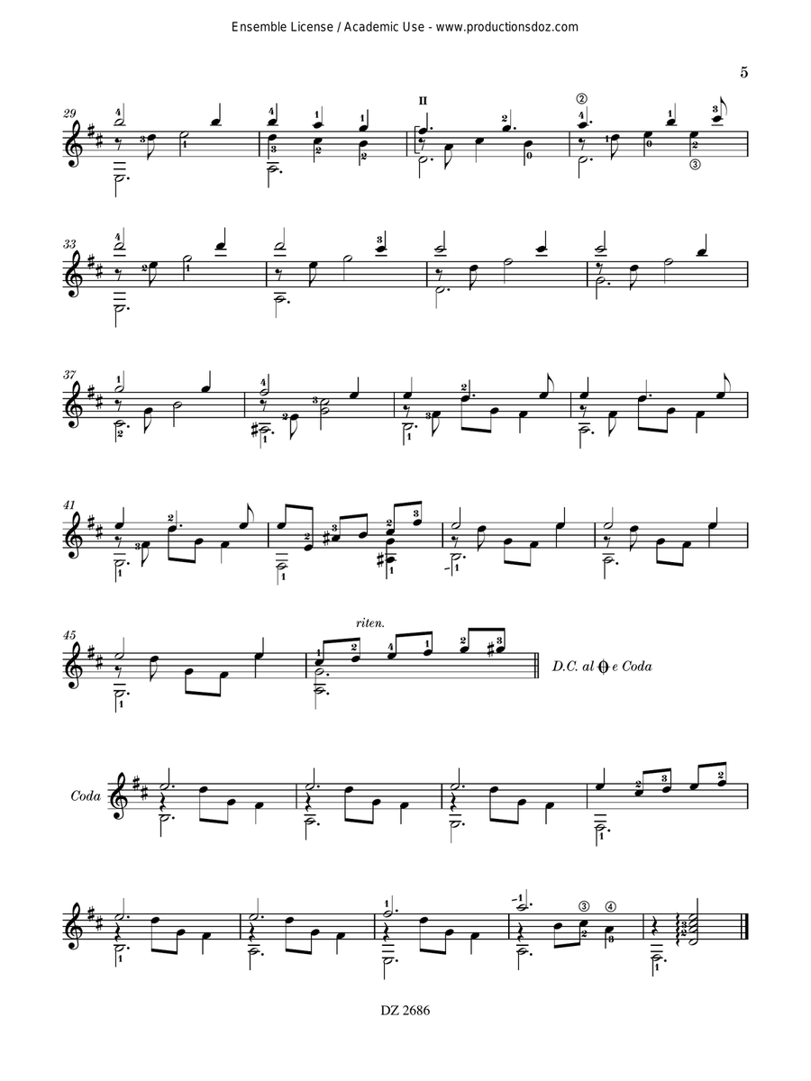 5 saveurs de Guyane 5 saveurs de Guyane Classical Guitar scores gallery preview page 5