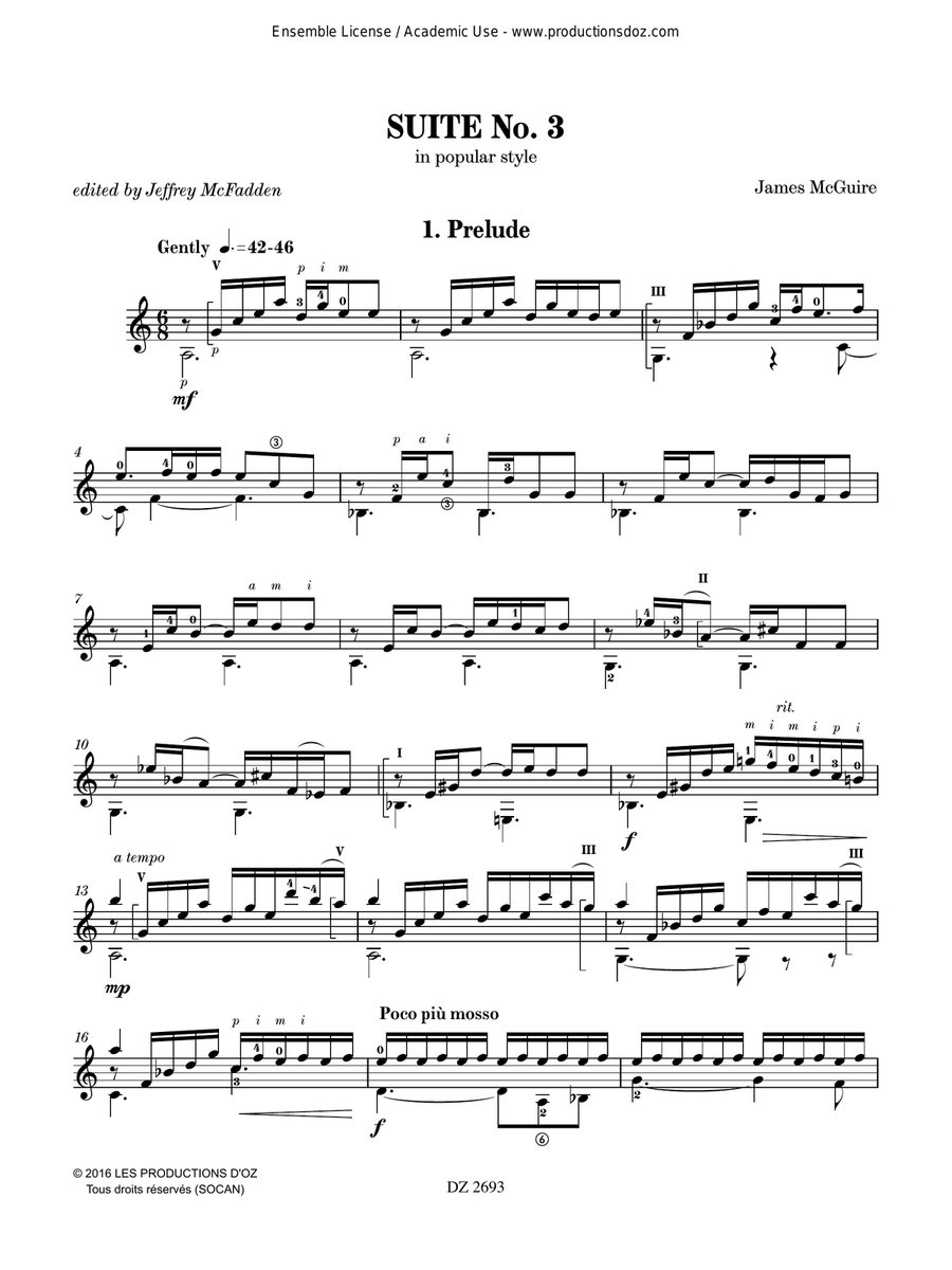 Suite No. 3 Suite No. 3 Classical Guitar scores gallery preview page 4