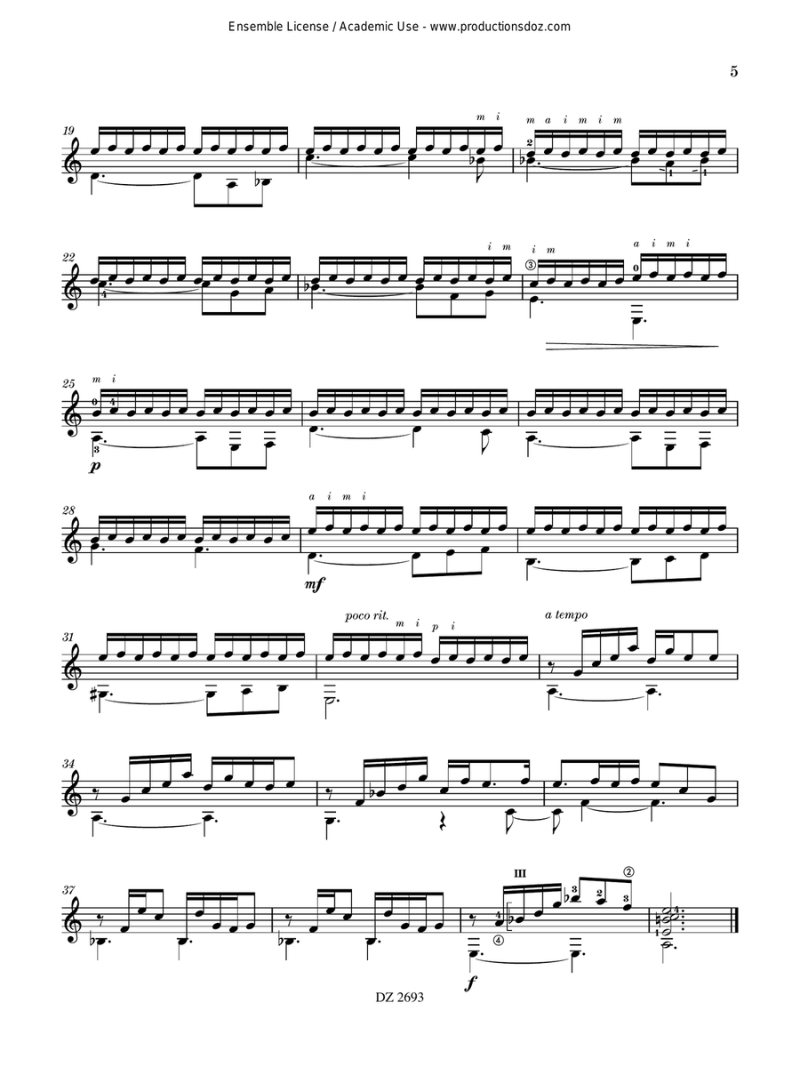 Suite No. 3 Suite No. 3 Classical Guitar scores gallery preview page 5