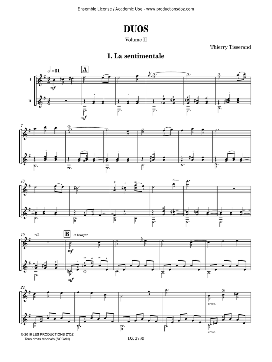 Duos, vol. 2 Duos, vol. 2 Classical Guitar scores gallery preview page 3