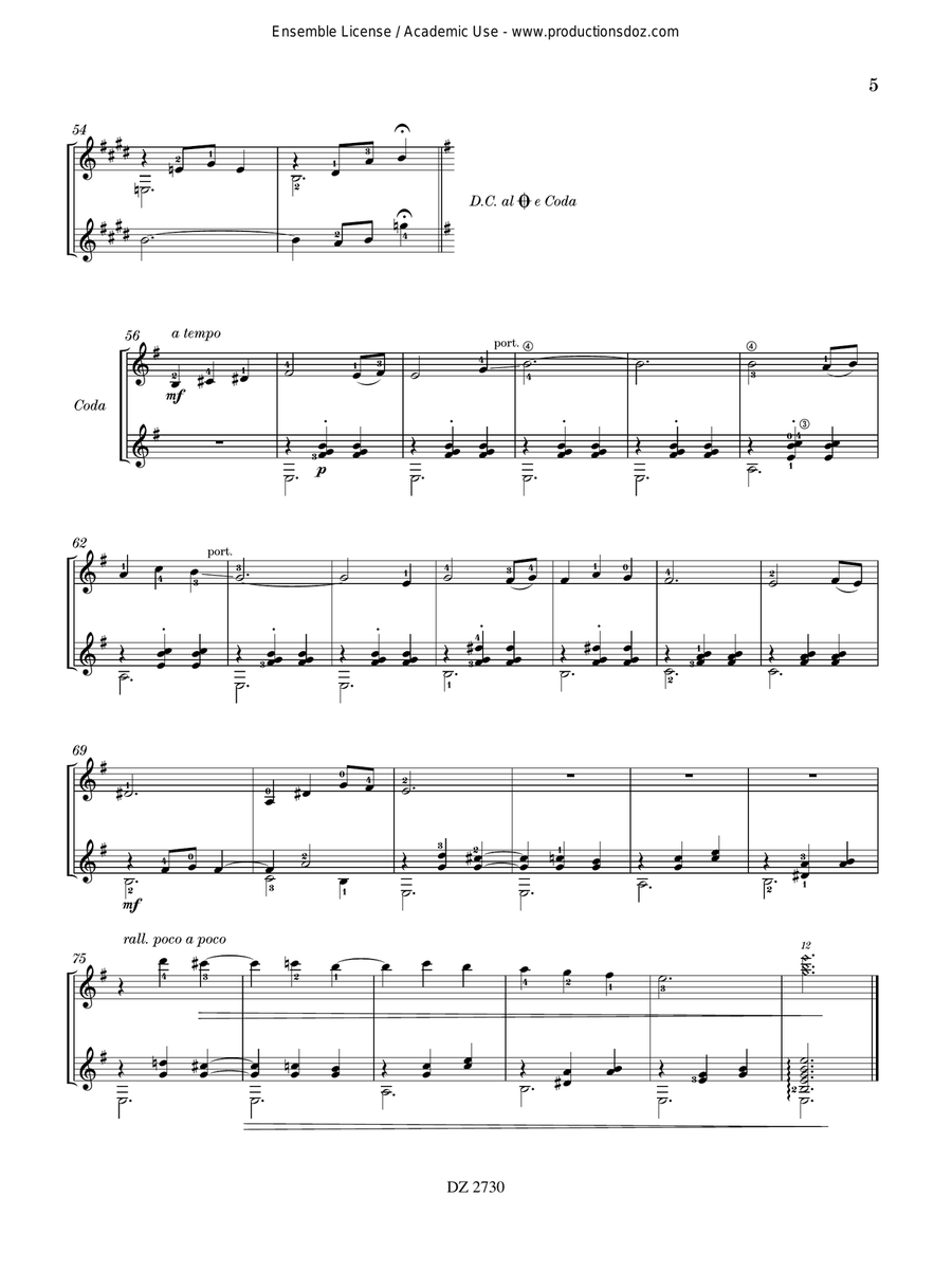 Duos, vol. 2 Duos, vol. 2 Classical Guitar scores gallery preview page 5