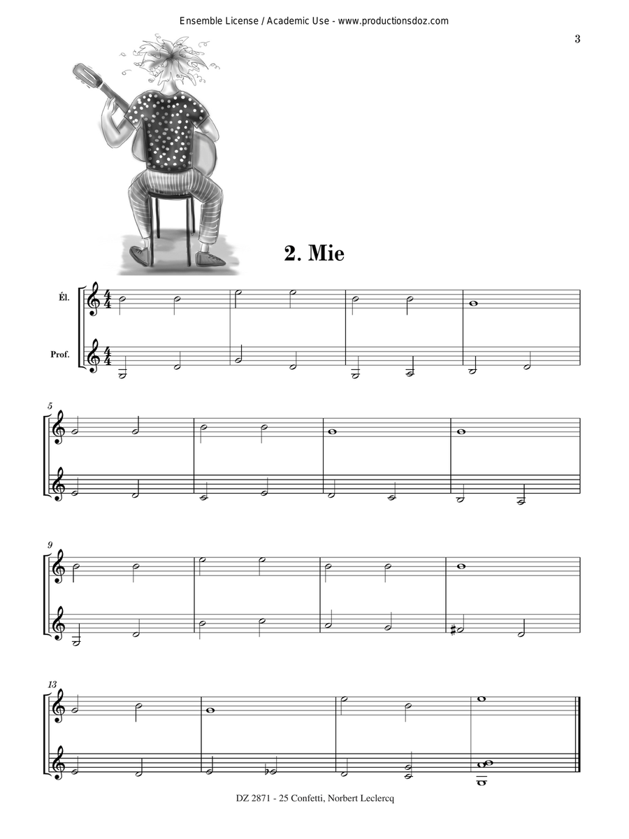 25 Confetti - méthode de guitare débutant en 5e position Classical Guitar scores gallery preview page 3