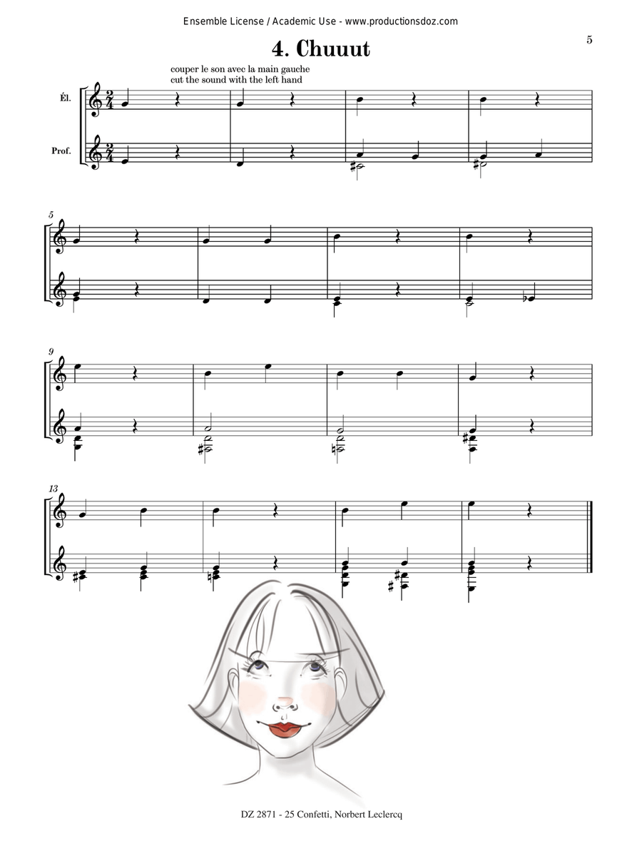 25 Confetti - méthode de guitare débutant en 5e position Classical Guitar scores gallery preview page 5