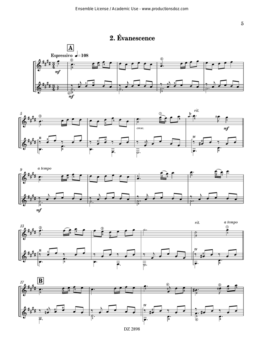 Diptyque Diptyque Classical Guitar scores gallery preview page 5