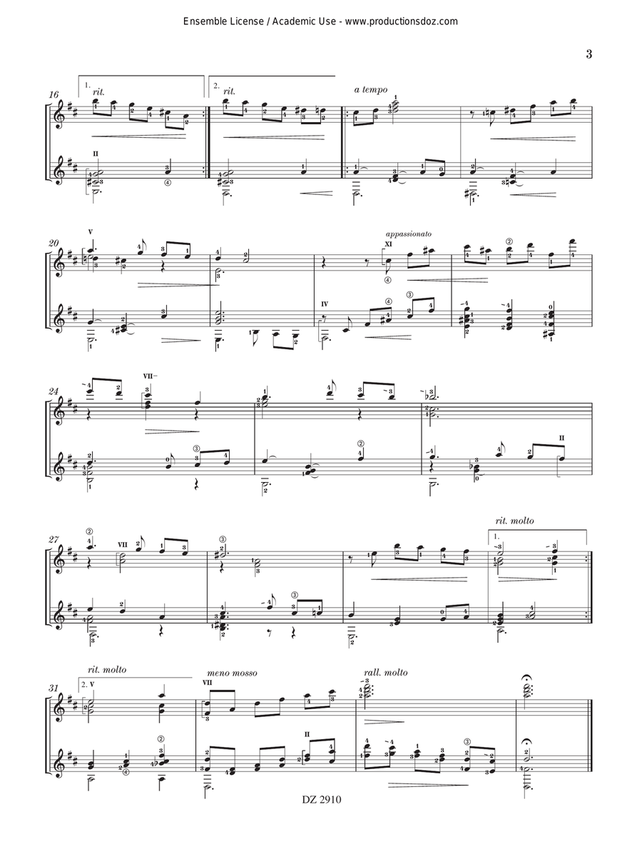 Spleen Spleen Classical Guitar scores gallery preview page 3