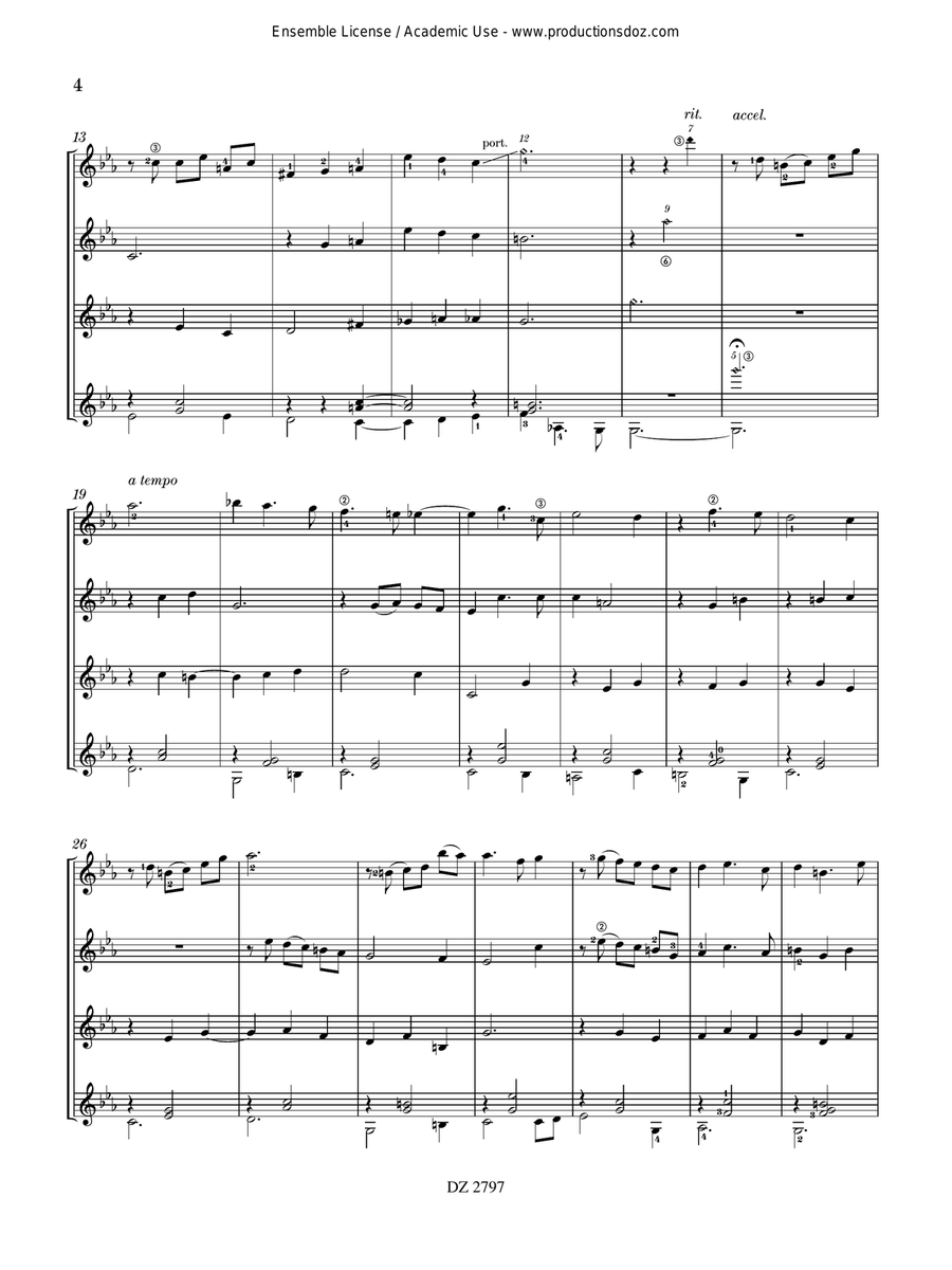 Valse du premier rendez-vous Guitar Ensemble scores gallery preview page 4