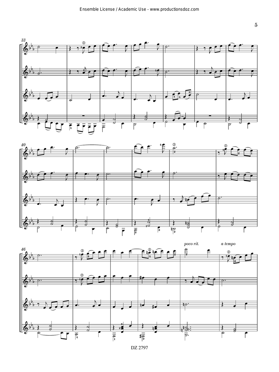 Valse du premier rendez-vous Guitar Ensemble scores gallery preview page 5
