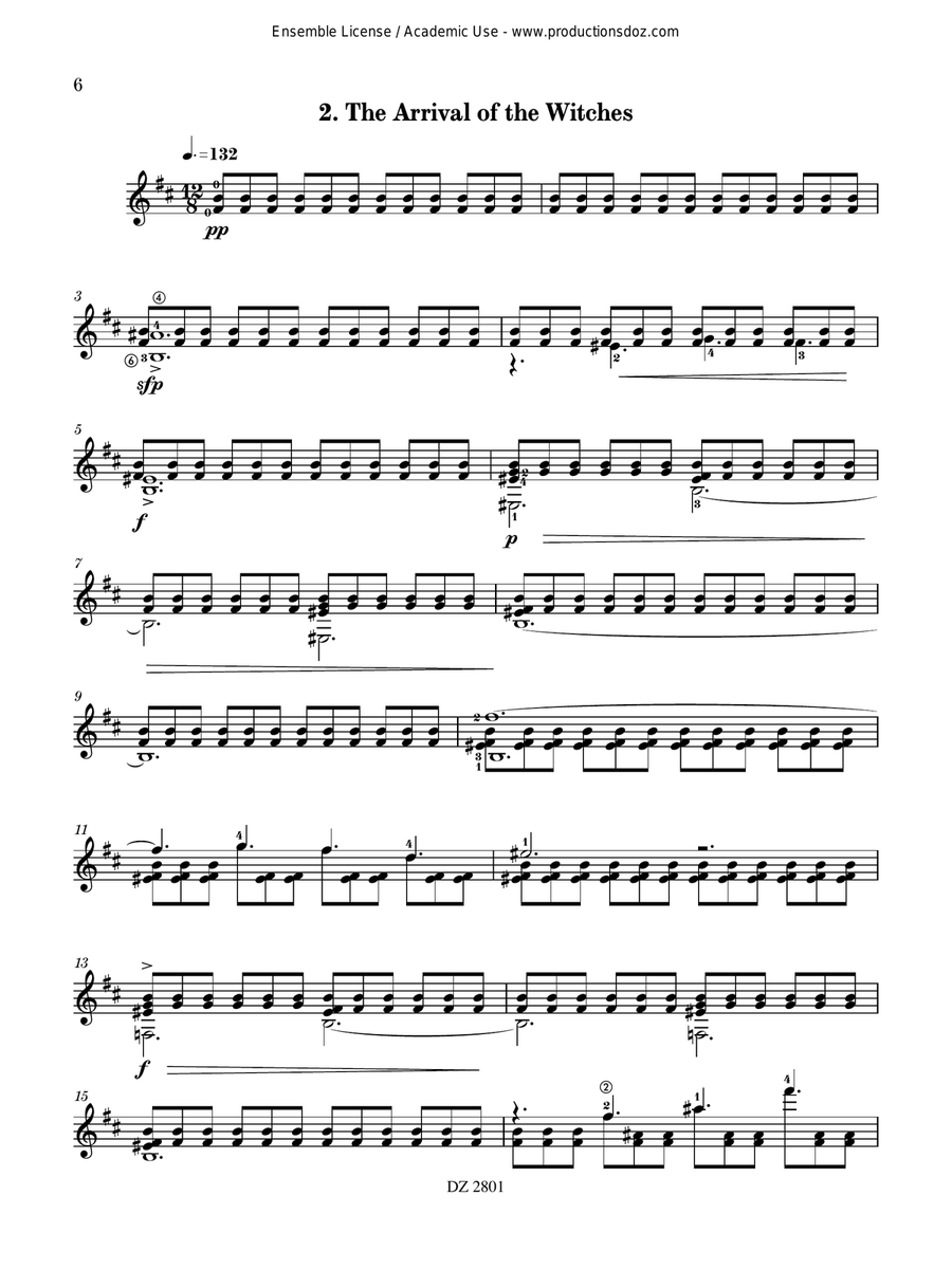 The Suite of the Witches Classical Guitar scores gallery preview page 6