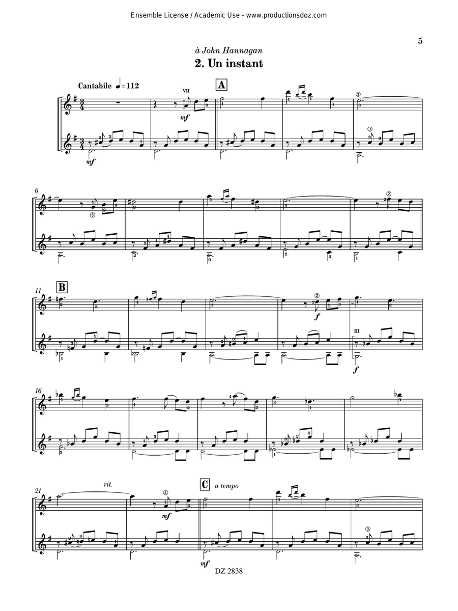 Suite méridienne Suite méridienne Classical Guitar scores gallery preview page 5